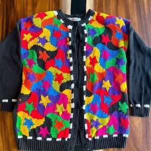 Vintage Chaus bright star knit‎ cardigan excellent condition!